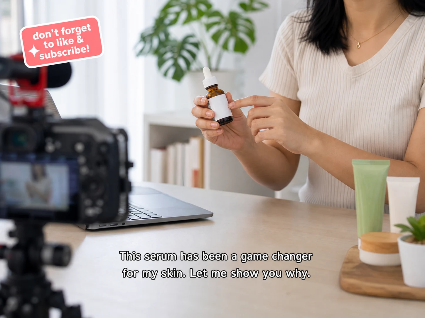 Creator video with hardcoded captions before AI cleanup - UnmarkAI