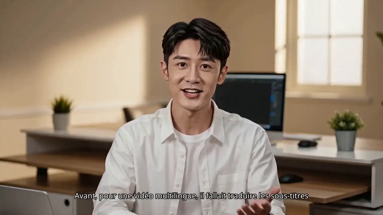 Localized video with English subtitles after cleanup and AI translation